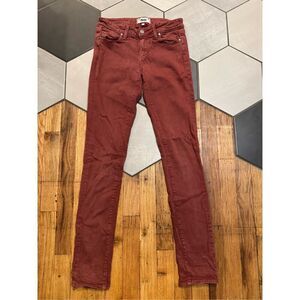 PAIGE Jeans rusty red maroon skinny jeans stretch sz 26 XS fall style